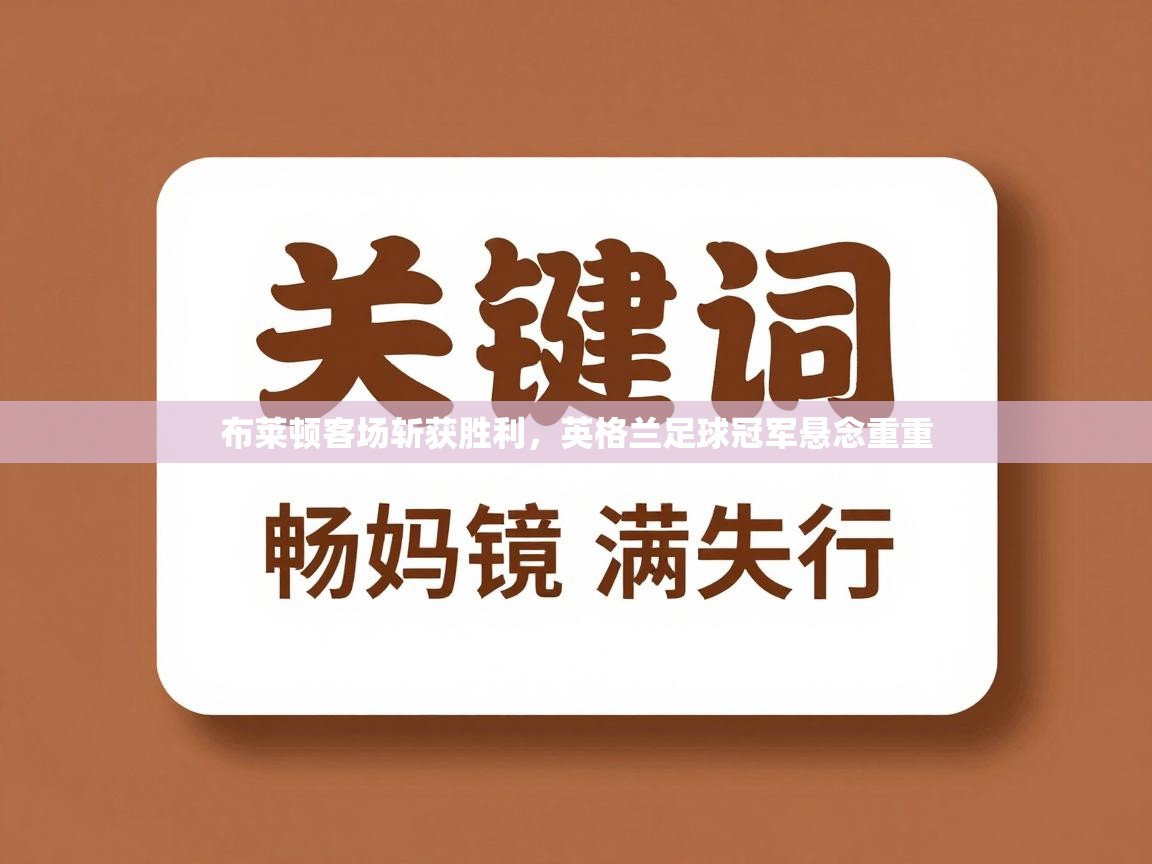 布莱顿客场斩获胜利，英格兰足球冠军悬念重重  第2张