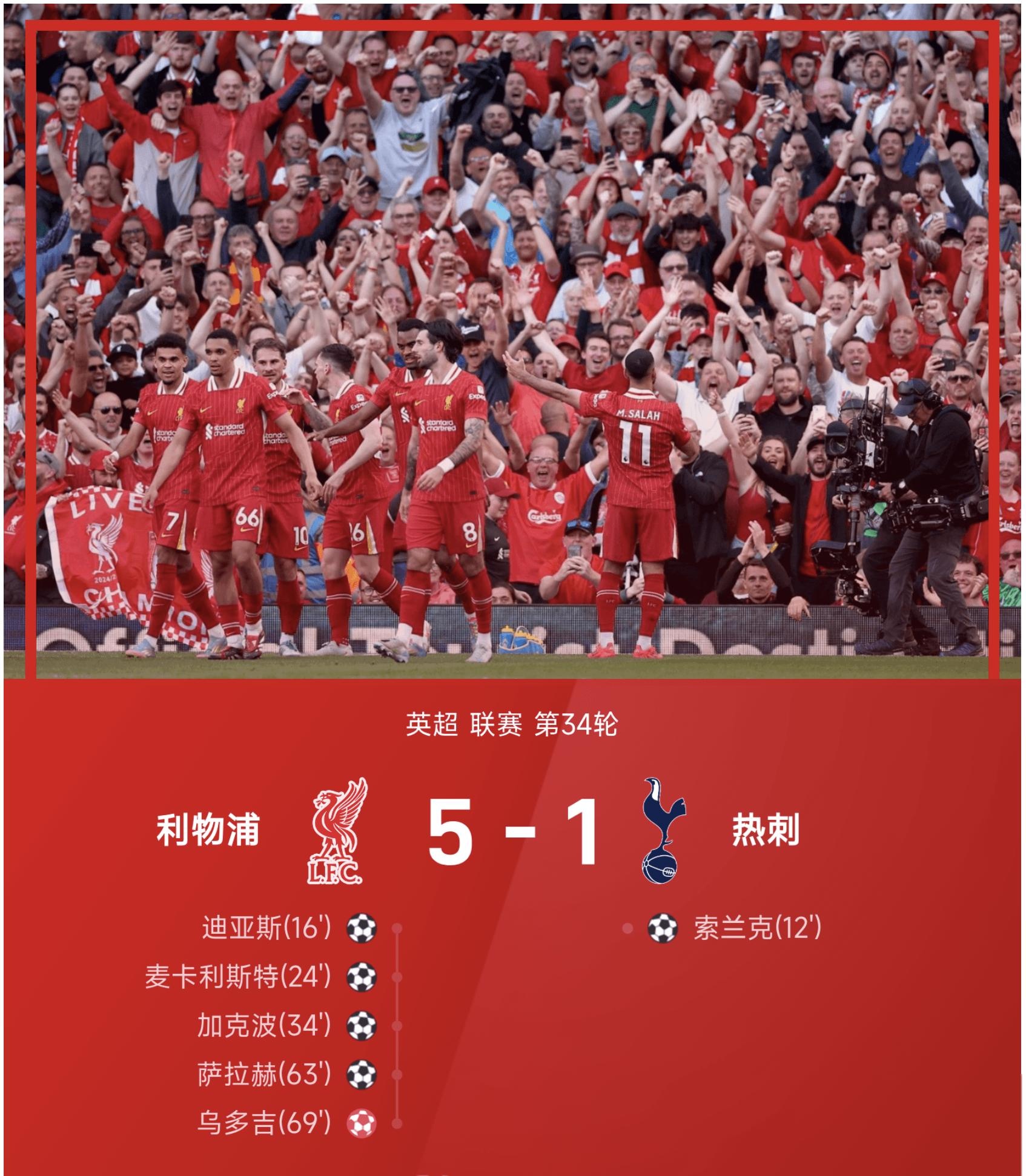利物浦继续保持不败，领跑积分榜的简单介绍