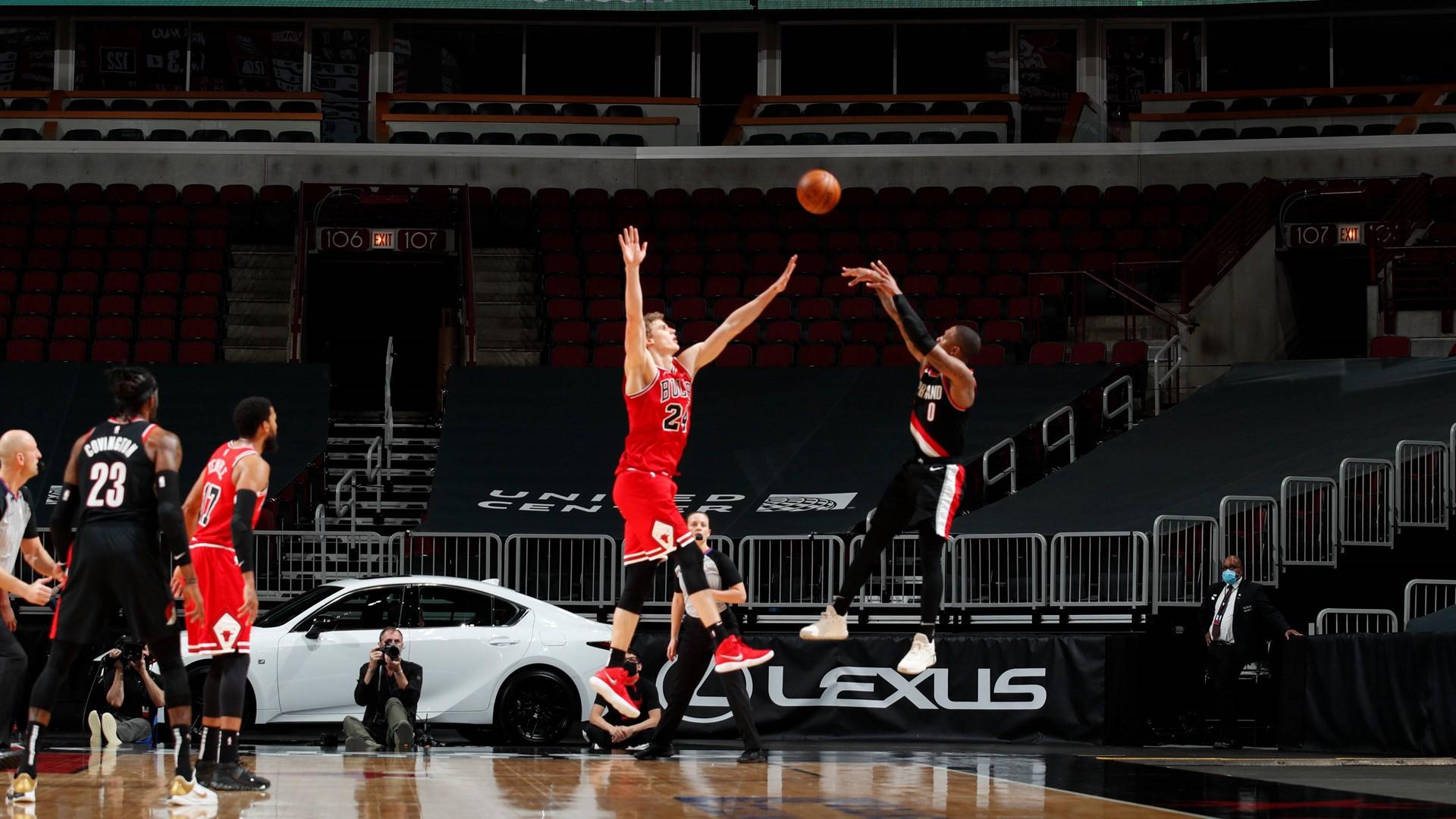 开拓者前锋利拉德在比赛中打出高效数据 开拓者前锋利拉德在比赛中打出高效数据